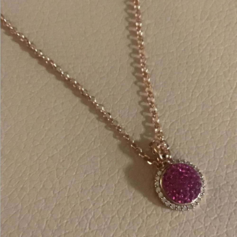 Hillberg and Berk Pink Pendant Necklace